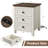 Valera 18"W Nightstand with Charging Station and Outlets, Farmhouse End Table with 3 Drawers (Set of 2)-2111032386-2111032388