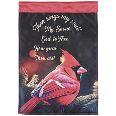 Drapeau de jardin en polyester double face H 18 po x l 13 po Rushali