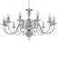 Albie 12 - Light Silver Chandelier Pendant