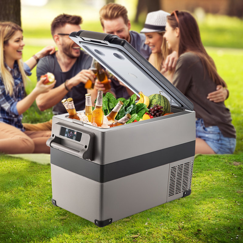 VEVOR 12V Car Refrigerator 45L Portable RV Freezer with App Control(-4℉~68℉) Dual-Zone Car Fridge