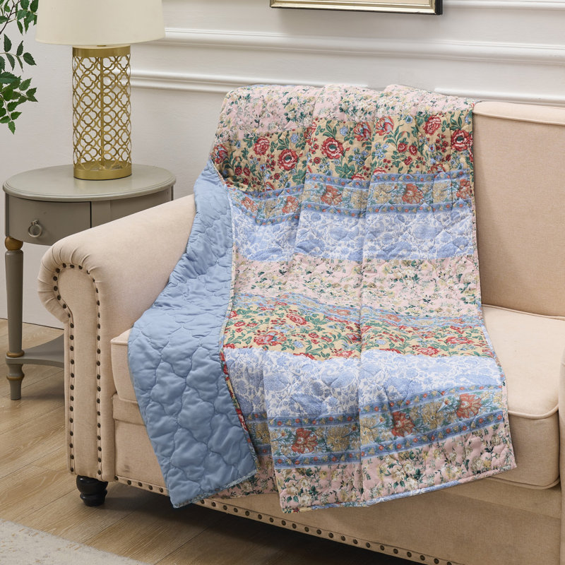 Greenland Home Fashions Kressida Throw, Blue - 50x60 Inch
