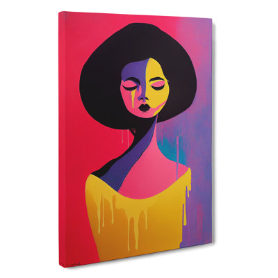 Splashed Abstract Woman No.1 - Wrapped Canvas