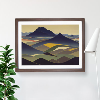 Welcoming Abstract Mountains - Framed Print