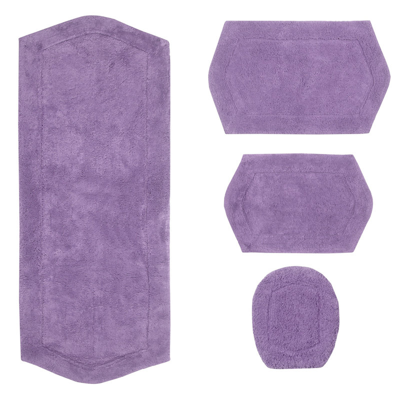 Tapis pour salle de bain Delean, Mauve
