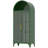 73.6" Arched Metal Storage Display Cabinet with Adjustable Shelves and Glass Doors-1819364753