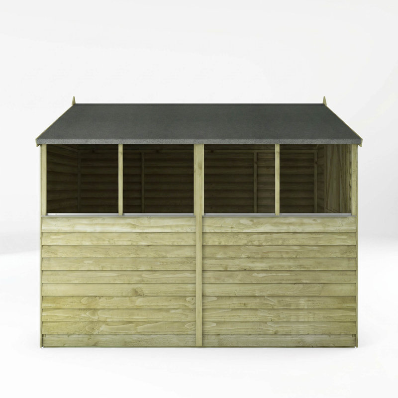 Mercia 8 x 6ft Overlap Apex Shed (Single Door), No
