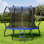 Trampoline d'extérieur de 8 pi avec filet et échelle Albott, trampolines récréatives pour enfants et adultes, cadre à connexion rapide, homologation ASTM