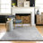 Okan Solid Shag Power Loom Performance Gray Rug-1235591829