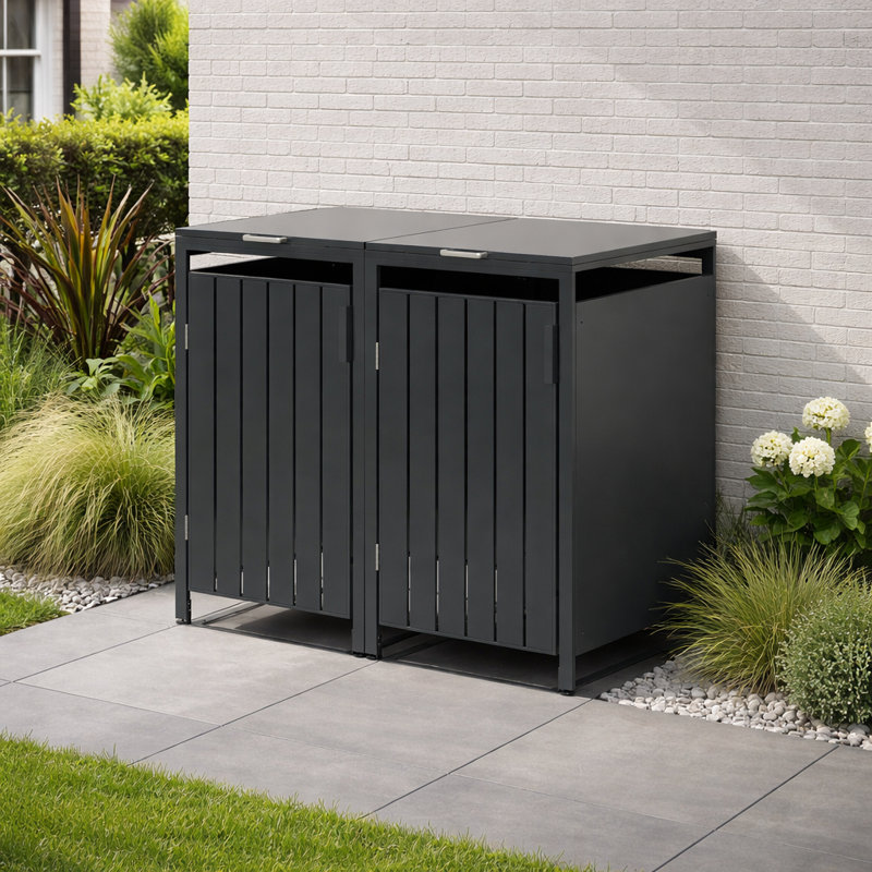 Bilbao Metal Double Bin Store, Gray
