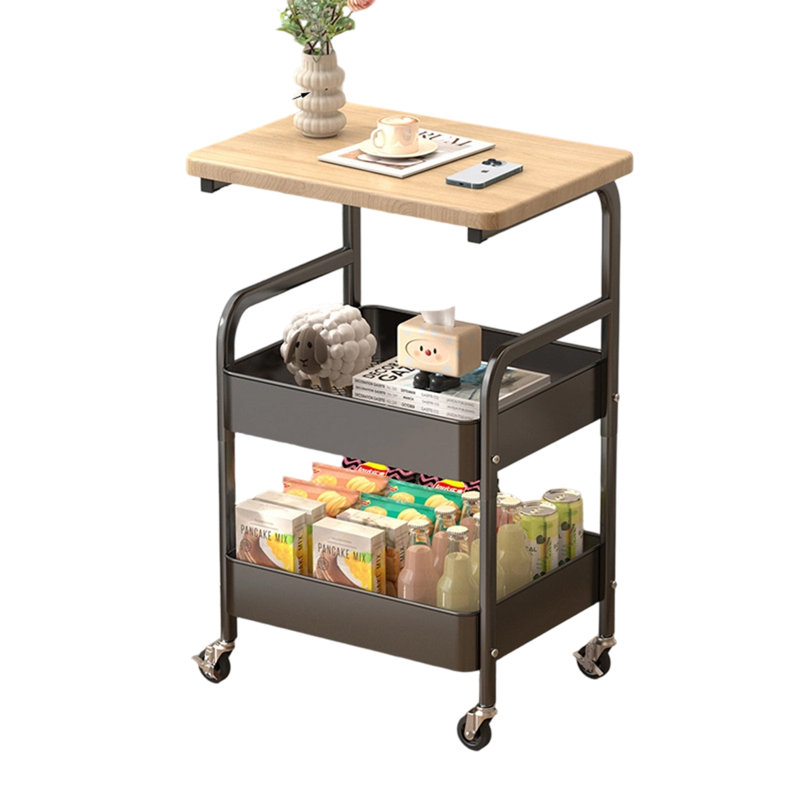Metal Bar Cart, Matte Black