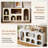 59" White Console Table, Modern Entryway Table with 6 Cube Storage Organizer