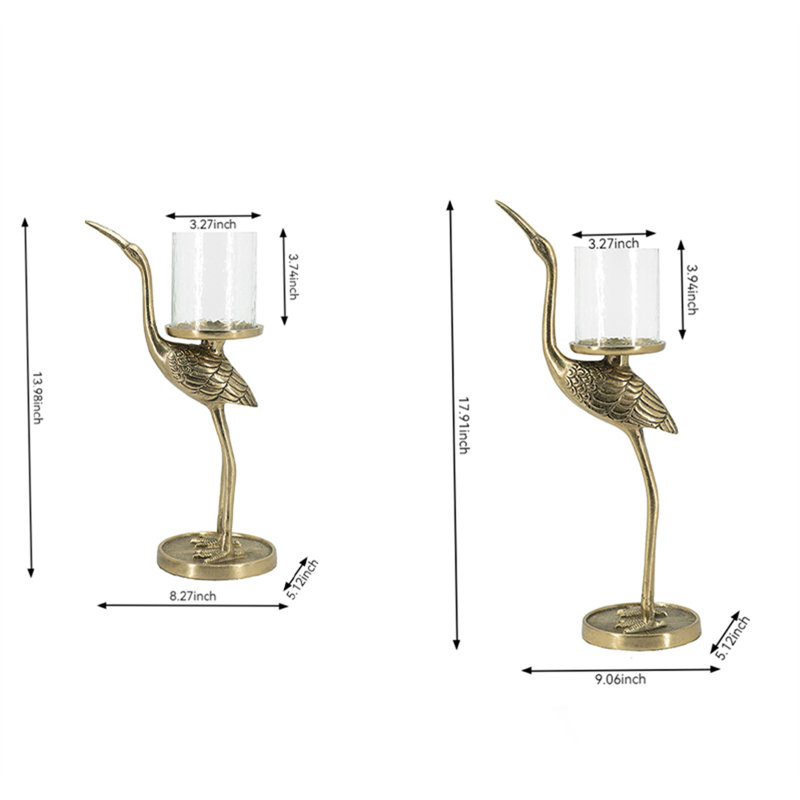 17.91'' H Metal Tabletop Candlestick