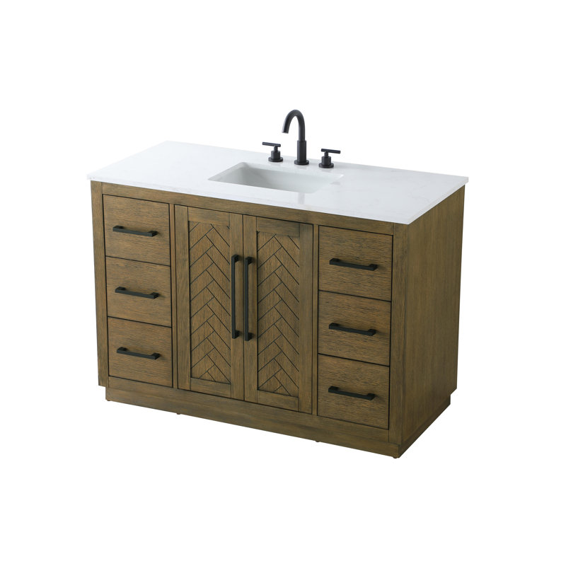48 inch Single Bathroom Vanity, Hazel Oak