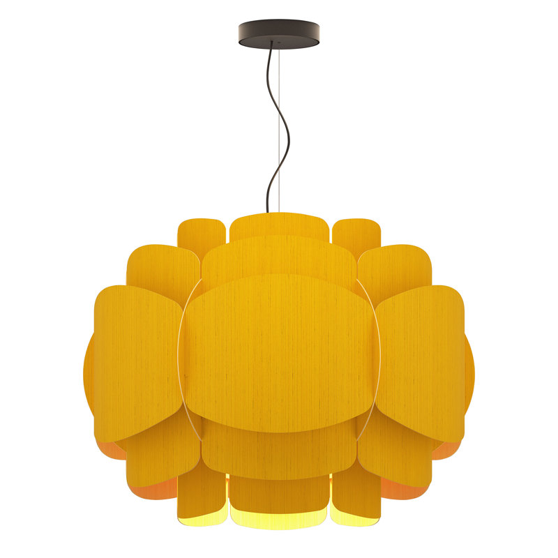 Luminaire suspendu 1 lumière Bella, Jaune