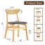 Ensemble de chaises de salle à manger en bois d'hévéa Cozy Natural