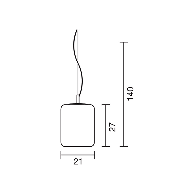 Domino 1 - Light White Cylinder Pendant, 34cm H x 21cm W x 21cm D, Grey
