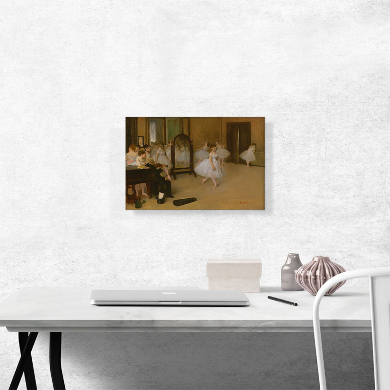«Chasse De Danse 1871» par Edgar Degas - peinture sur toile tendue, H 12 po x l 18 po x P 0,75 po
