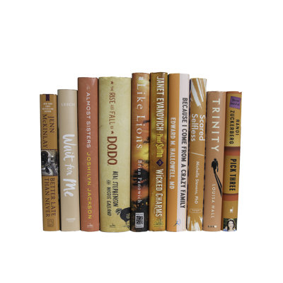 Decorative Books - Apricot Dust Jacket Book Bundle - 1 Foot of Orange Books