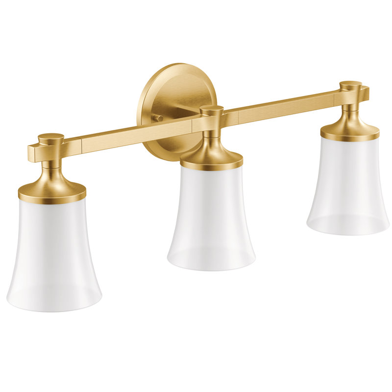Flara 3-Light Vanity Light, Brushed Gold