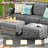 7- Person Patio Furniture Set With Swivel Rocker, Outdoor Wicker Rattan Seating Group With Cushions, All Weather Sofa Conversation Set With Fire Pit Table For Garden Backyard-622976852