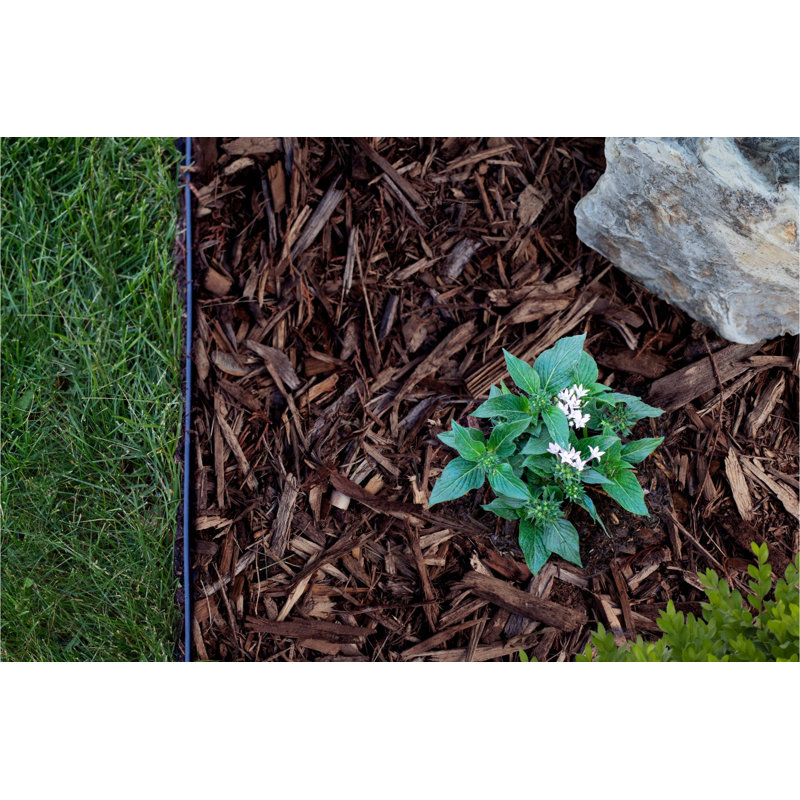 Black Plastic Dig-Free 50 ft. Landscape Edging Kit with Stakes