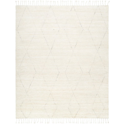 Talon Hand-Knotted Geometric Cream Rug