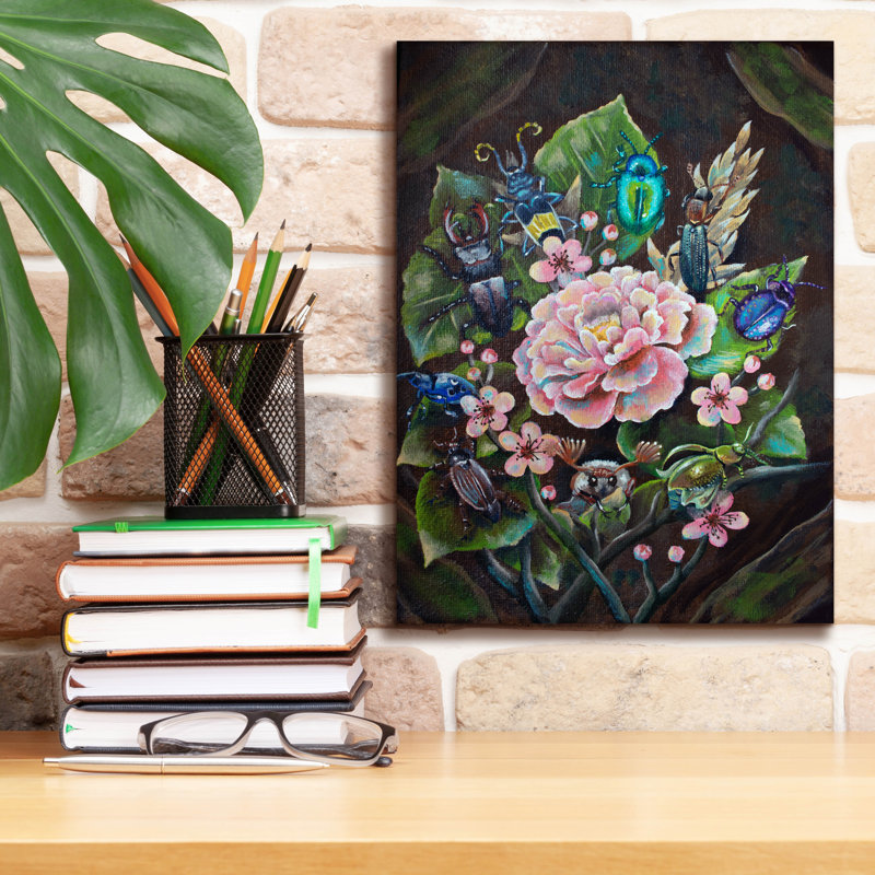  «Beetle Family» par Verena Wild, art mural sur toile, 12 po x 16 po, H 16 po x l 12 po