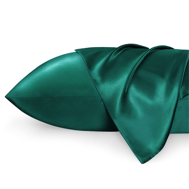 Satin Pillowcase Set of 2, 300 Thread Count , Gray Sand,GentleSoft™️, Queen Pillow Case, Beaver Fur