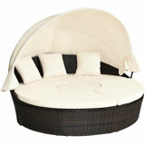 75.5'' Polyethylene (PE) Wicker Outdoor Patio Daybed
