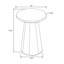 Trevo Round Side Table with Scallop Base 14"W, Brown-156340486