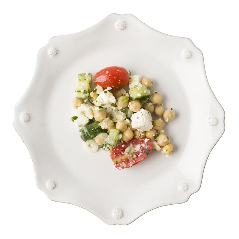Berry & Thread Scalloped Dessert/Salad Plate, Whitewash