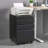 3-Drawer Mobile Filing Cabinet With Lock, Office Storage Filing Cabinet Of Legal/Letter Size, Metal Filing Cabinet To Be Installation Required