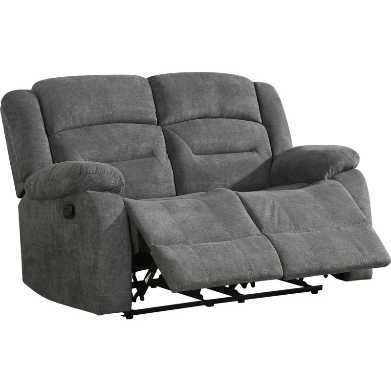 Fauteuil inclinable de cinéma maison en chenille de 58 po de largeur, Gris