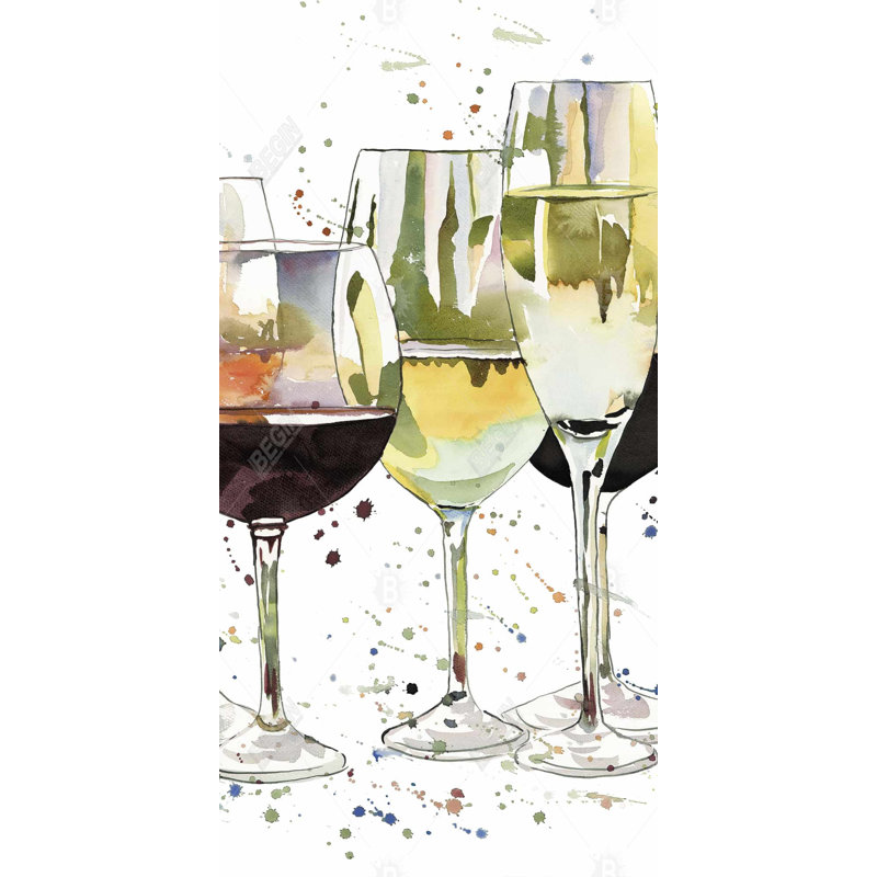 Beautiful wine glasses - 15.75"x31.50" Desk mat
