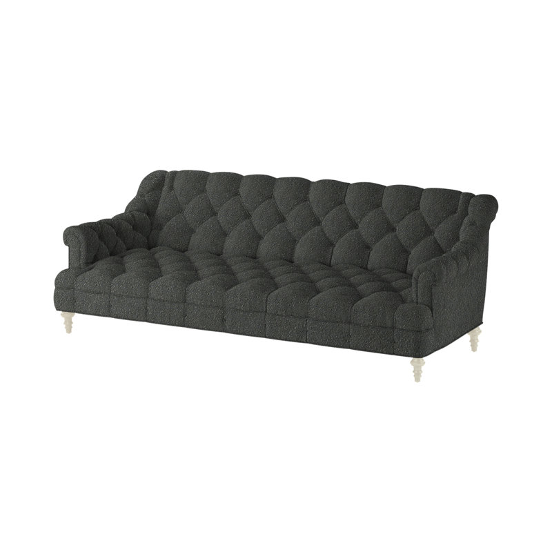 Wingate Sofa, Rise Charcoal (Performance fabric) 1357-95, Salted White