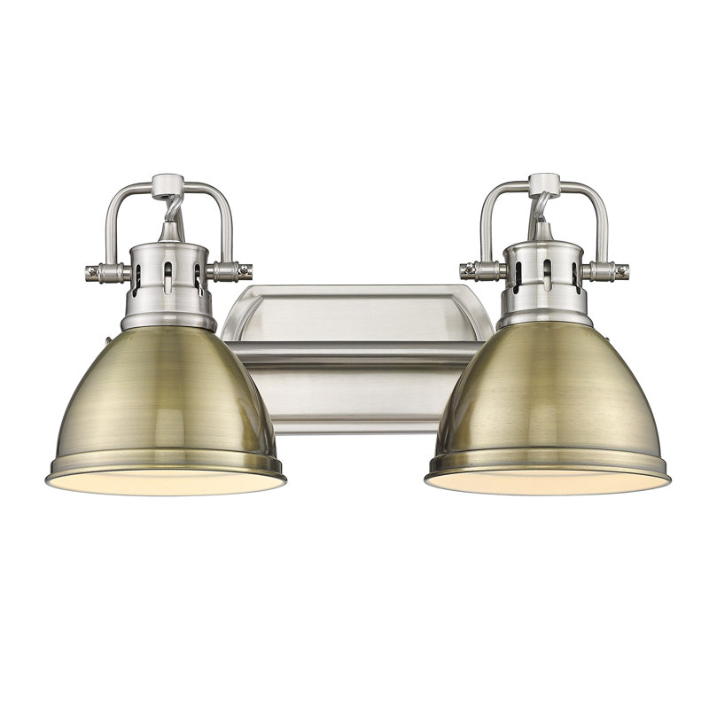 Lyndee 2 - Light Dimmable Vanity Light, Aged Brass, Pewter