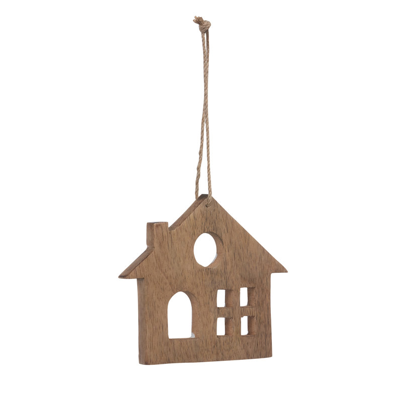 4.5'' Mango Wood Hanging Figurine Ornament