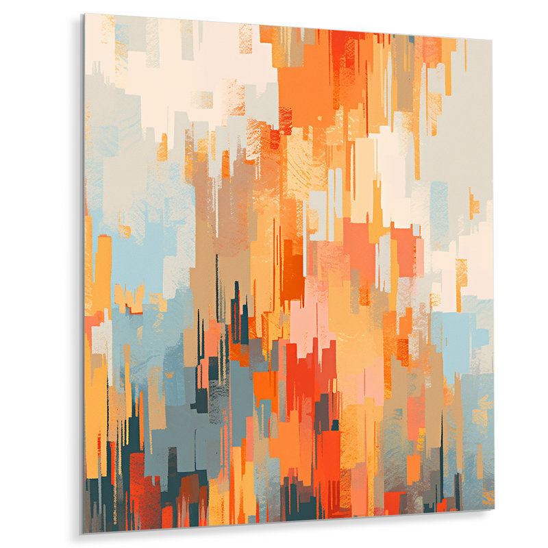 " Orange Beige Shattered Realities ", 32" H x 24" W