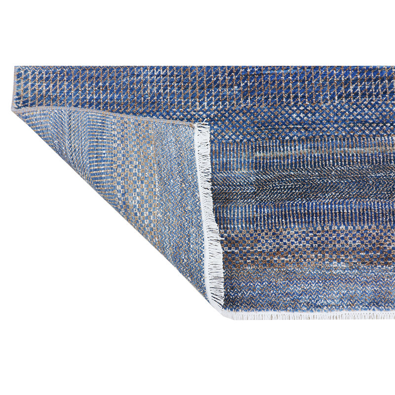 Hand Woven Wool Geometric Area Rug, Rectangle 8' x 10'2"