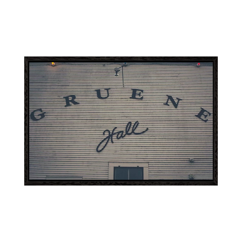 Gruene Hall by Ann Hudec - Print on Canvas, 66.04 cm H x 45.72 cm W, Black Framed