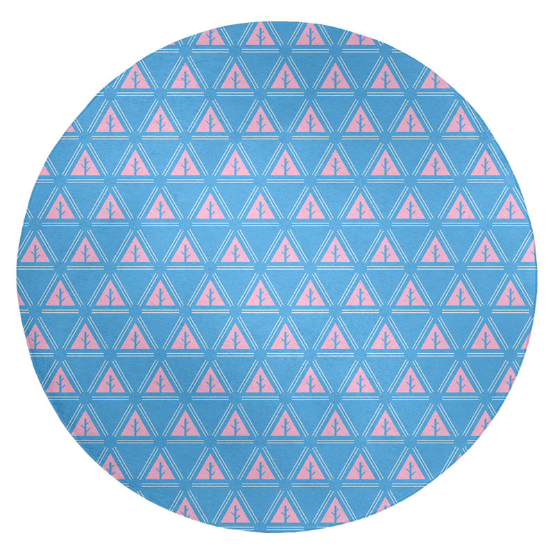 Chenille Indoor Rug, Round 5'