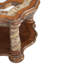 Table basse en bois et marbre Villa Valencia - Châtaignier classique