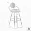 Tabouret de bar pivotant de 76 cm (30 po) en fer avec dossier en similicuir et bois-134067558-134067560