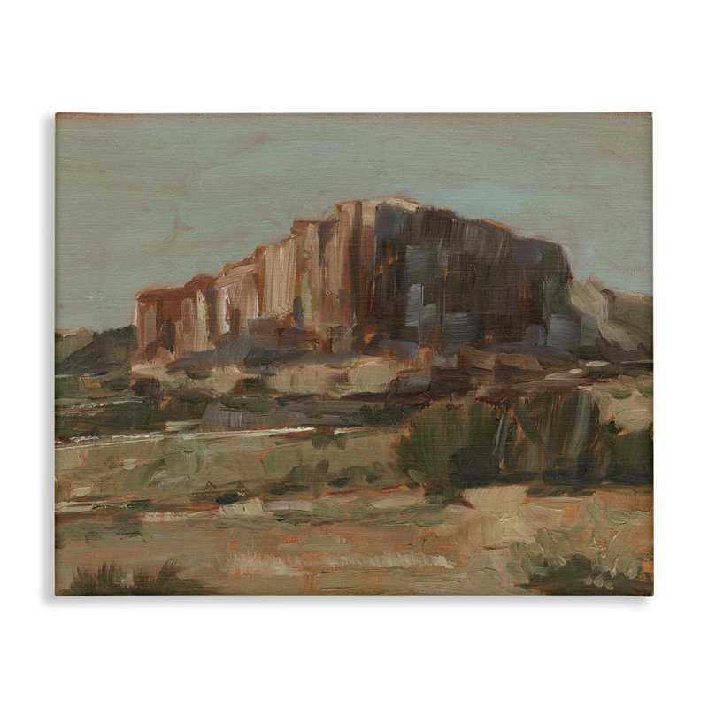 Art mural sur toile Desert Mesa Cliff in Distance, design par Ethan Harper, H 24 po x l 30 po