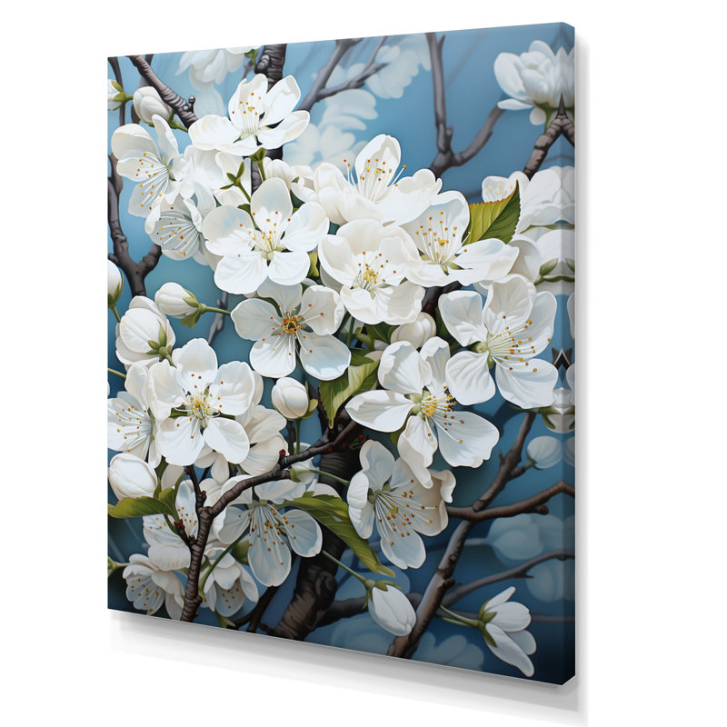 «Avans Apple Blossom», impression monochromatique sur toile XXIX, H 32 po x l 24 po x P 1 po, Toile tendue