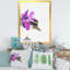 Fleur fuchsia rétro - peinture sur toile-60162907-60162908