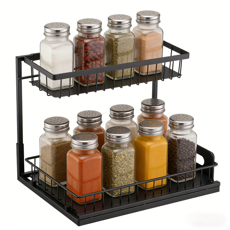 Double-tier Deep-pull-out Sink Cabinet With Under-sink Storage