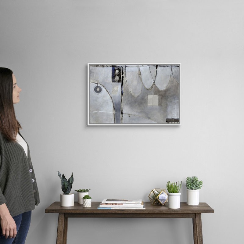 Reproduction d'art sur toile, Cadre flottant blanc, H 18 po x l 26 po x P 1,75 po