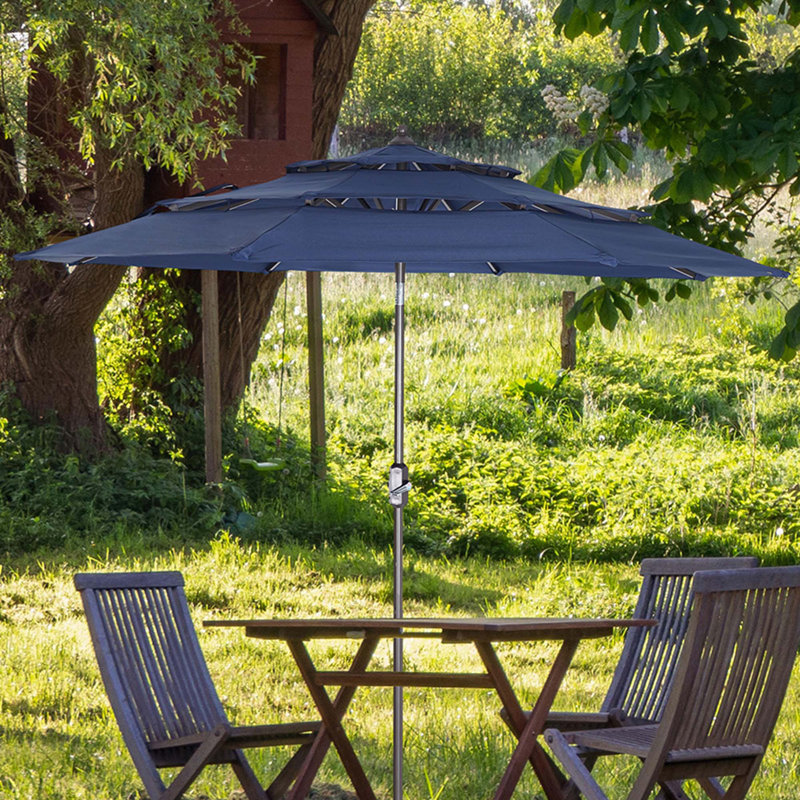 Parasol de marché 9 pi 9 pi, Bleu marine