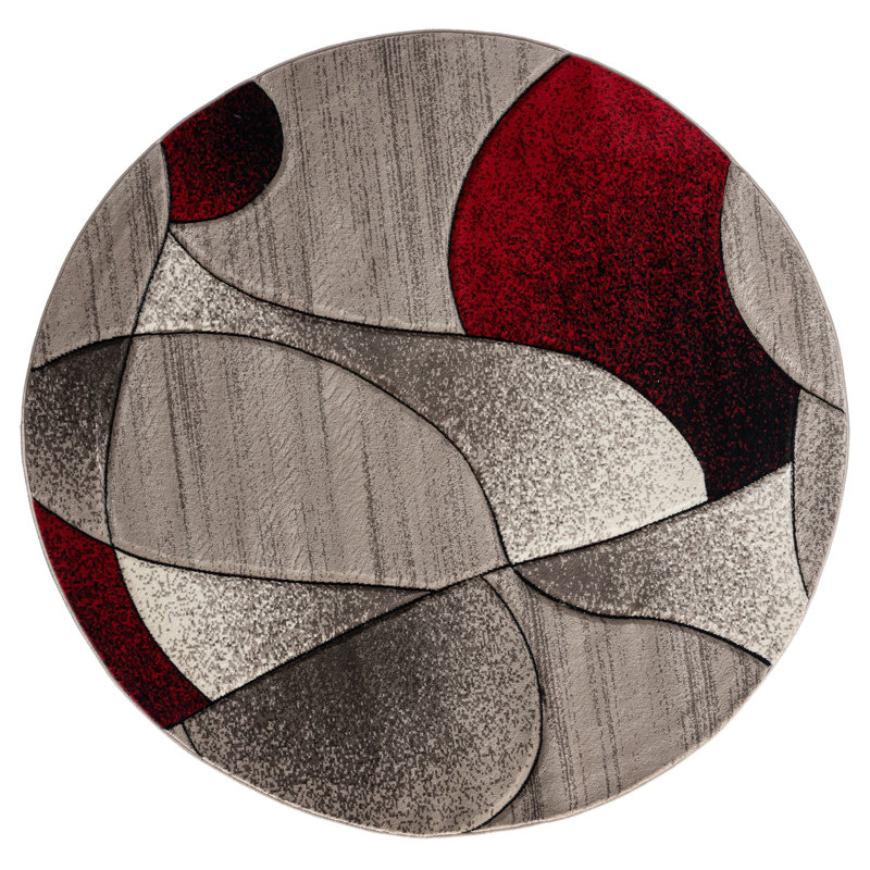 Nekizia Abstract Indoor Rug, Round 7'11"